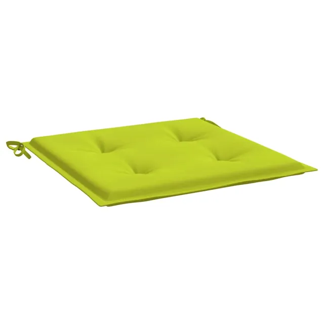 Coussins de chaise de jardin lot de 4 vert vif 40x40x4 cm