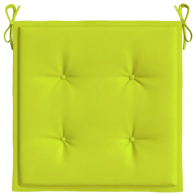 Coussins de chaise de jardin lot de 4 vert vif 40x40x4 cm