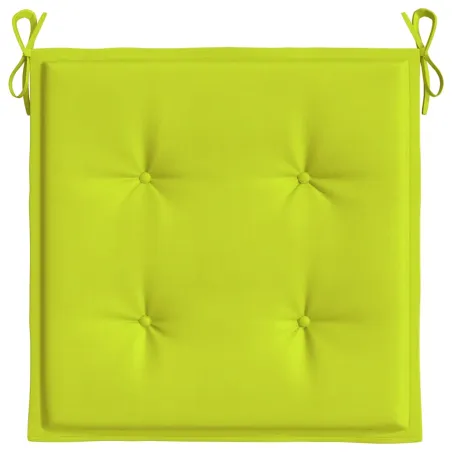Coussins de chaise de jardin lot de 4 vert vif 40x40x4 cm