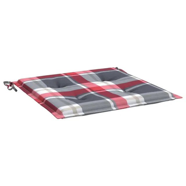 Coussins de chaise de jardin lot de 2 carreaux rouges 40x40x4cm