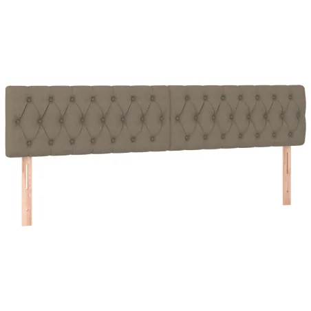 Sommier à lattes de lit avec matelas Taupe 200x200 cm Tissu