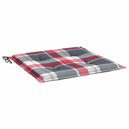 Coussins de chaise de jardin lot de 6 carreaux rouges 40x40x4cm