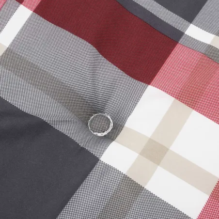 Coussins de chaise de jardin lot de 6 carreaux rouges 40x40x4cm