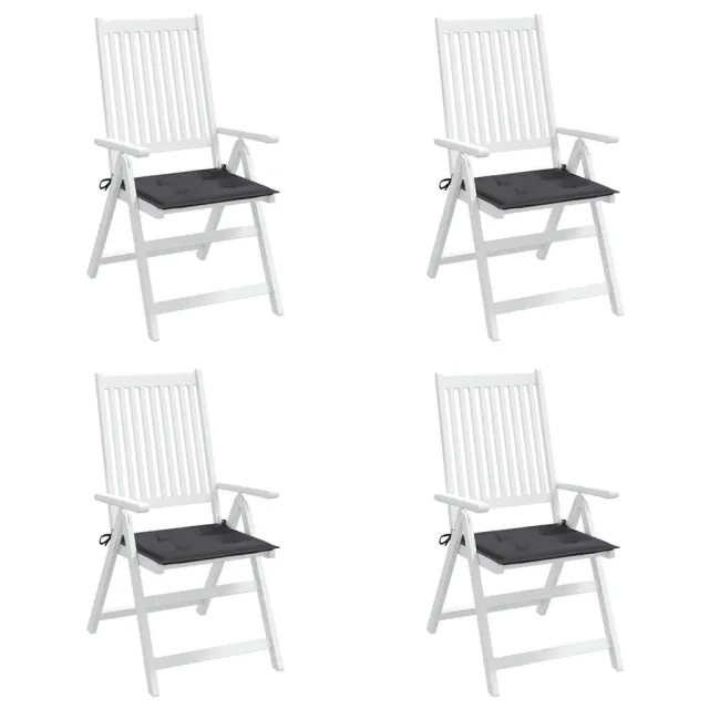 Coussins de chaise de jardin lot de 4 anthracite 50x50x4 cm