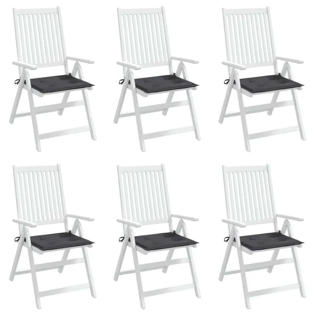 Coussins de chaise de jardin lot de 6 anthracite 50x50x4 cm