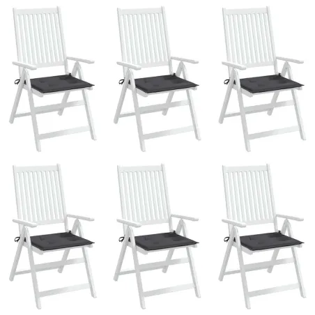 Coussins de chaise de jardin lot de 6 anthracite 50x50x4 cm