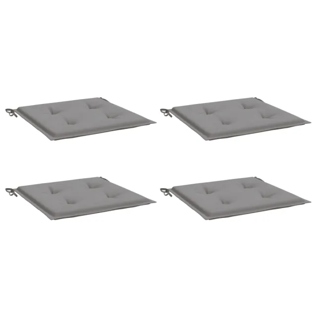 Coussins de chaise jardin lot de 4 gris 50x50x4 cm tissu oxford