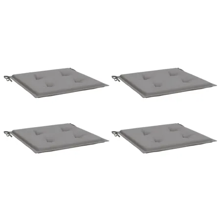 Coussins de chaise jardin lot de 4 gris 50x50x4 cm tissu oxford