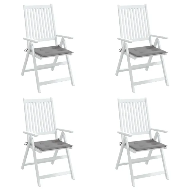 Coussins de chaise jardin lot de 4 gris 50x50x4 cm tissu oxford