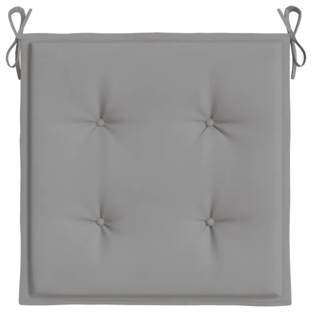 Coussins de chaise jardin lot de 4 gris 50x50x4 cm tissu oxford