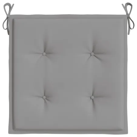 Coussins de chaise jardin lot de 6 gris 50x50x4 cm tissu oxford
