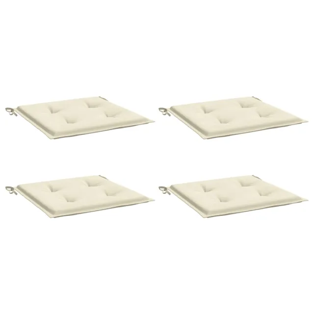 Coussins de chaise jardin lot de 4 crème 50x50x4cm tissu oxford