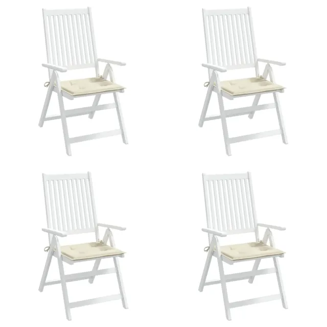 Coussins de chaise jardin lot de 4 crème 50x50x4cm tissu oxford