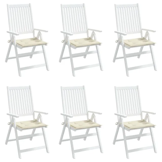 Coussins de chaise jardin lot de 6 crème 50x50x4cm tissu oxford