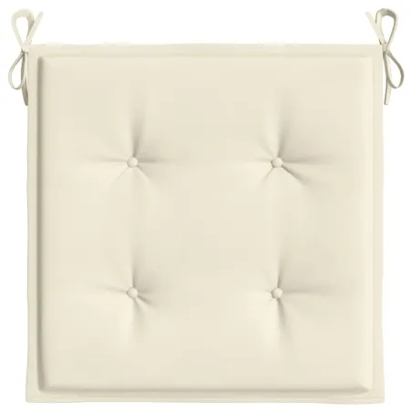 Coussins de chaise jardin lot de 6 crème 50x50x4cm tissu oxford