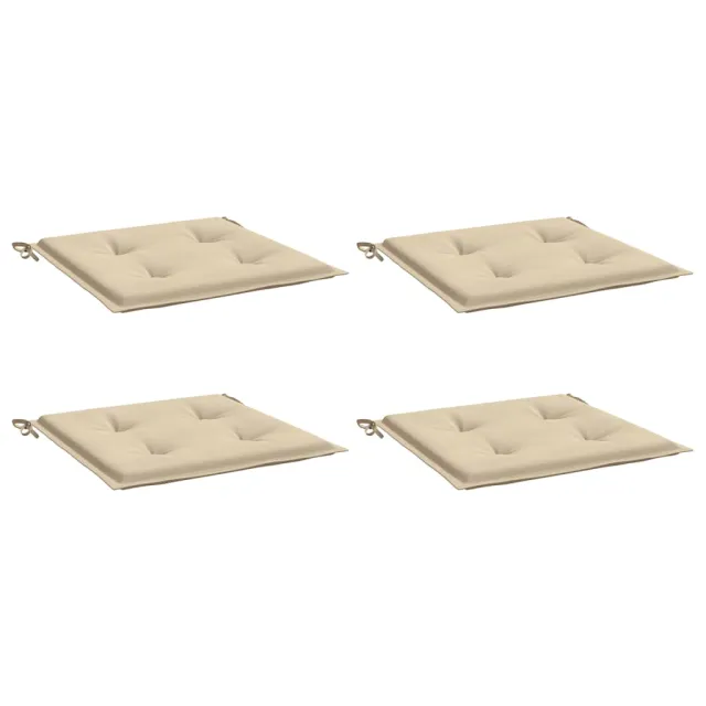 Coussins de chaise jardin lot de 4 beige 50x50x4cm tissu oxford