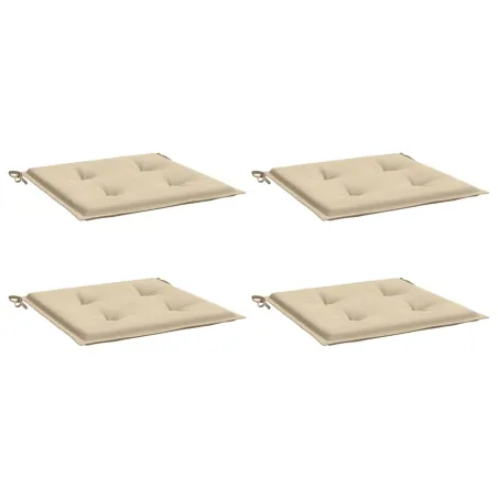 Coussins de chaise jardin lot de 4 beige 50x50x4cm tissu oxford