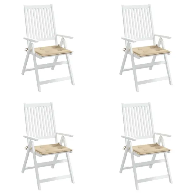 Coussins de chaise jardin lot de 4 beige 50x50x4cm tissu oxford