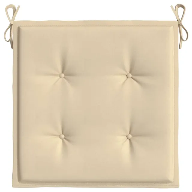 Coussins de chaise jardin lot de 4 beige 50x50x4cm tissu oxford