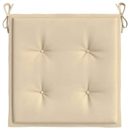 Coussins de chaise jardin lot de 4 beige 50x50x4cm tissu oxford