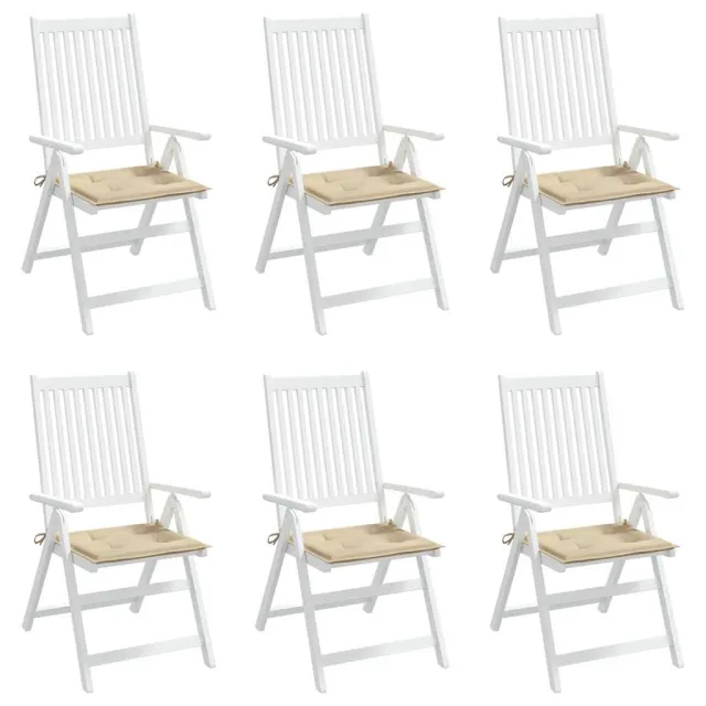 Coussins de chaise jardin lot de 6 beige 50x50x4cm tissu oxford