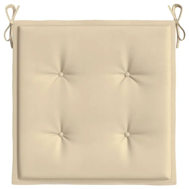 Coussins de chaise jardin lot de 6 beige 50x50x4cm tissu oxford