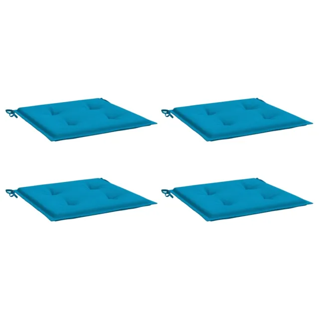 Coussins de chaise jardin lot de 4 bleu 50x50x4 cm tissu oxford