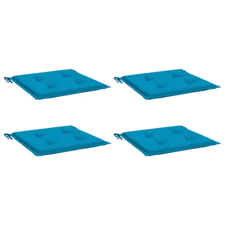 Coussins de chaise jardin lot de 4 bleu 50x50x4 cm tissu oxford