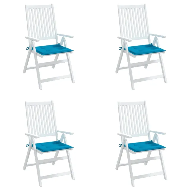Coussins de chaise jardin lot de 4 bleu 50x50x4 cm tissu oxford