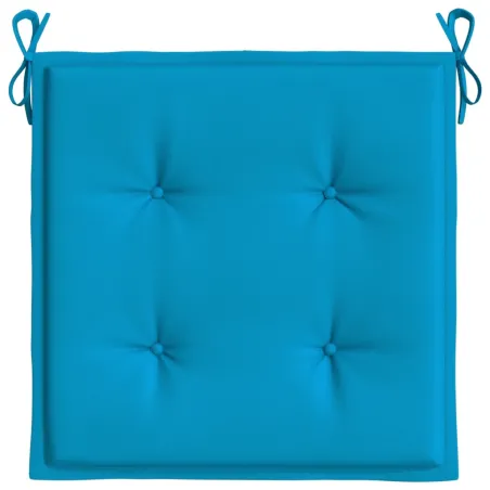 Coussins de chaise jardin lot de 4 bleu 50x50x4 cm tissu oxford
