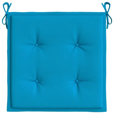 Coussins de chaise jardin lot de 6 bleu 50x50x4 cm tissu oxford