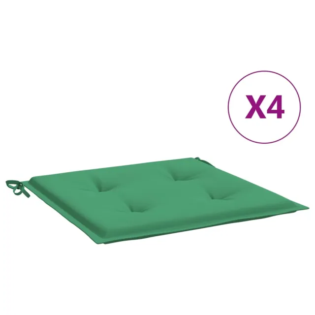Coussins de chaise jardin lot de 4 vert 50x50x4 cm tissu oxford