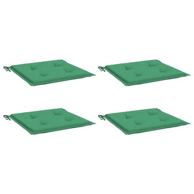 Coussins de chaise jardin lot de 4 vert 50x50x4 cm tissu oxford