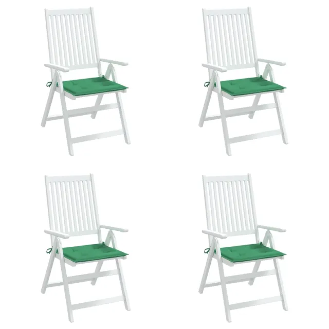 Coussins de chaise jardin lot de 4 vert 50x50x4 cm tissu oxford