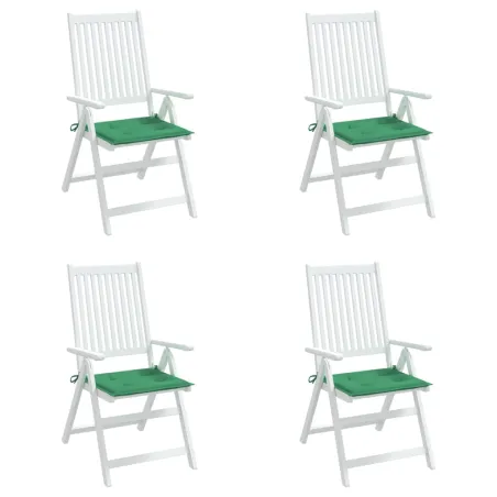 Coussins de chaise jardin lot de 4 vert 50x50x4 cm tissu oxford