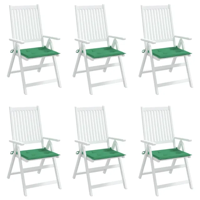 Coussins de chaise jardin lot de 6 vert 50x50x4 cm tissu oxford