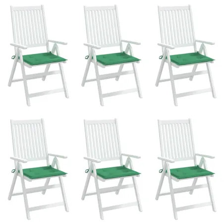 Coussins de chaise jardin lot de 6 vert 50x50x4 cm tissu oxford