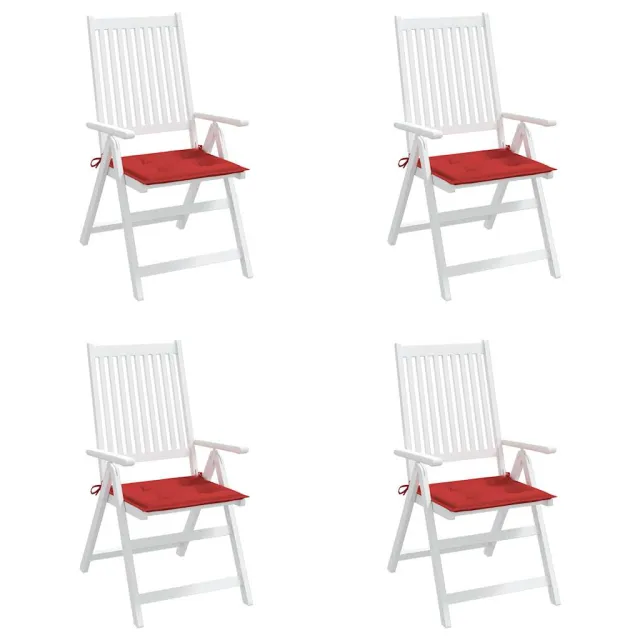Coussins de chaise jardin lot de 4 rouge 50x50x4cm tissu oxford
