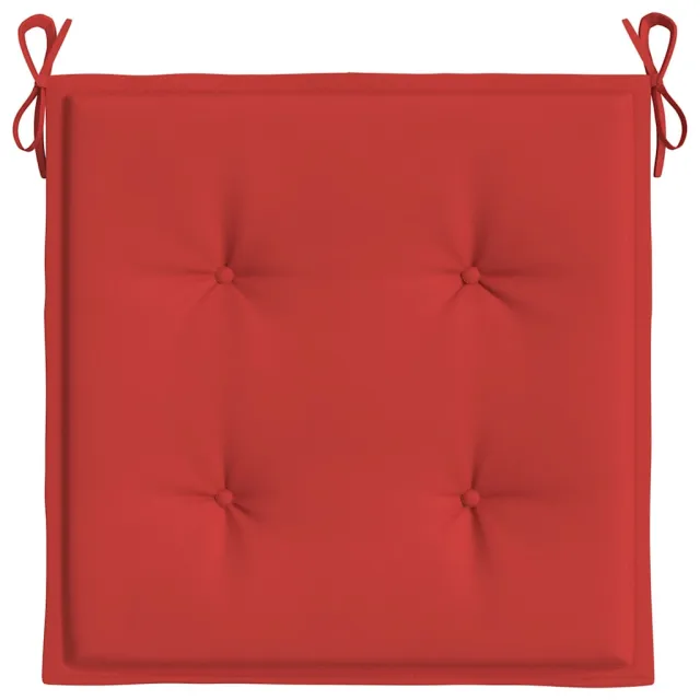 Coussins de chaise jardin lot de 4 rouge 50x50x4cm tissu oxford