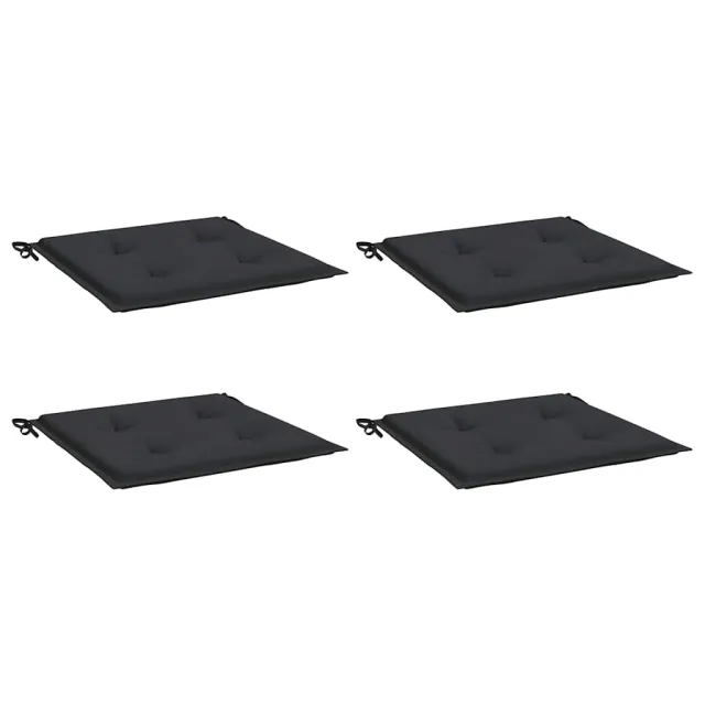 Coussins de chaise jardin lot de 4 noir 50x50x4 cm tissu oxford