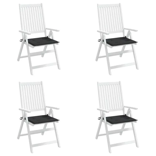 Coussins de chaise jardin lot de 4 noir 50x50x4 cm tissu oxford