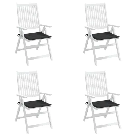 Coussins de chaise jardin lot de 4 noir 50x50x4 cm tissu oxford