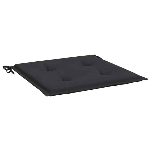 Coussins de chaise jardin lot de 4 noir 50x50x4 cm tissu oxford