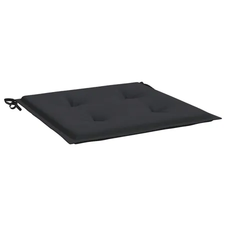 Coussins de chaise jardin lot de 4 noir 50x50x4 cm tissu oxford