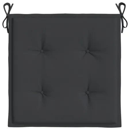 Coussins de chaise jardin lot de 4 noir 50x50x4 cm tissu oxford