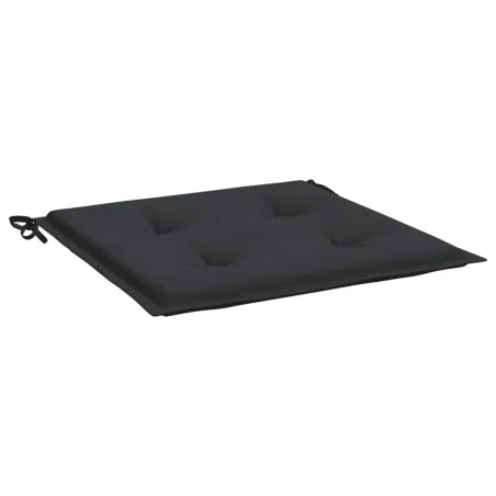 Coussins de chaise jardin lot de 6 noir 50x50x4 cm tissu oxford