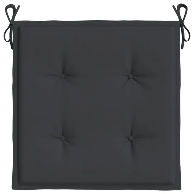 Coussins de chaise jardin lot de 6 noir 50x50x4 cm tissu oxford