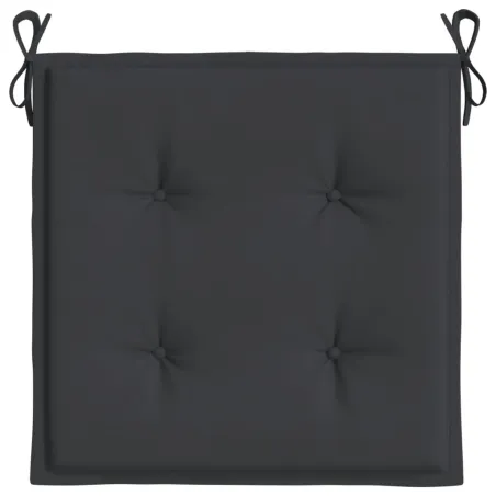 Coussins de chaise jardin lot de 6 noir 50x50x4 cm tissu oxford