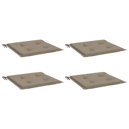 Coussins de chaise jardin lot de 4 taupe 50x50x4cm tissu oxford