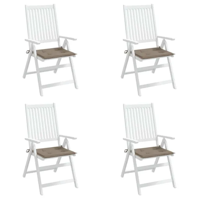 Coussins de chaise jardin lot de 4 taupe 50x50x4cm tissu oxford